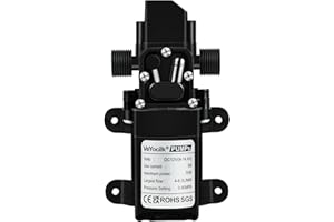 VeYocilk DC 12V Water Pump,1GPM 4L/Min G1/2" 20mm Self Priming Diaphragm Pump with Pressure Switch for Water Tap,Campervan,Kitchen,Bathroom,Water Tank