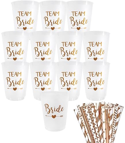 Set 11 Tazze Addio Nubilato Bride Tribe - Coppe Per Sposa E Squadra In Plastica - Foto 9