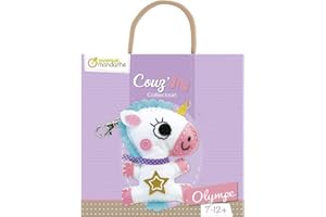 AVENUE MANDARINE MY MANDARINE KC089C - Kit Créatif Couture Enfant - Porte-clé Mini Couz'IN - À partir de 7 ans - OLYMPE, Unitaire