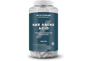 Myprotein HMB Tablets | 1000mg High-Strength Beta-Hydroxy Beta-Methylbutyrate Supplement | Supports Muscle Growth, Recovery & Performance | Amino Acid Metabolite of Leucine | 180 Count