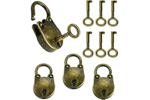 VCRANONR 3 Pz Lucchetto Vintage Antico Con Chiavi, Forma Orso Mini, Bronzo Antico 35*21MM per Viaggi Fitness Zaini Valigie Armadietti Portagioie