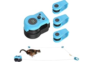 AOKUY Jouets pour chats d'intérieur, tapis de course pour chat, jouets automatiques/télécommandés, vitesse réglable, jouets de chasse pour chat simulés