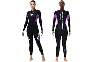 Owntop Muta da 5 mm per uomo e donna, in neoprene, con cerniera posteriore, per adulti, lunghezza intera, termica, flessibile, per immersioni in acqua fredda, surf