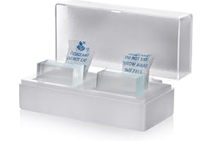 LAKWAR Vetrini Coprioggetto Microscopio (22x22x0,15mm) 100 Pezzi, Vetrini Microscopio Vuoti, Accessori per Laboratorio Microscopio