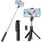 Selfie &Ccedil;ubuğu Tripod &ndash; 3&rsquo;&uuml; 1 Arada Bluetooth Uzaktan Kumandalı Telefon Tutucu, 360&deg; D&ouml;ner Başlık, iOS & Android Uyumlu, Vlog 