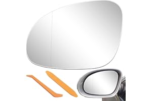 TXERFOLG Remplacement de verre de rétroviseur pour VW JETTA 5 2005-2010/ VW GOLF 5 2003-2008/ VW PASSAT B6 2007-2011/ SKODA SUPERB Facelift 2007-2008 chauffant rétroviseur extérieur côté conducteur(gauche)