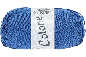 LANA GROSSA Cotone | Baumwollbasicgarn | Handstrickgarn aus 100% Baumwolle | 50g Wolle zum Stricken & Häkeln | 125m Garn FB 11