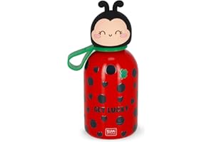 Legami - Borraccia Termica per Bambini Hot&Cold BFF, Ladybug, in Inox 18/8 a Doppio Strato con Chiusura ermetica, Conserva il Caldo per 12h e il per Freddo 24h, Capacità 310 ml