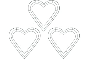 Hacbop 3pcs Hanging Garden Decorations Heart Metal Wreath 12 Inch Heart-Shaped Wire Wreath Frame for Home Outdoor Wedding Valentine's Day Party DIY Crafts Wreath Ornaments