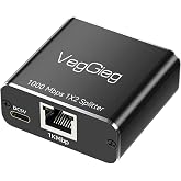 VegGieg 1 Giriş 2 &Ccedil;ıkış RJ45 Gigabit Ethernet &Ccedil;oklayıcı Splitter Adapt&ouml;r