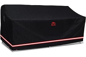 Turtle Life Neue Gartensofa Abdeckung mit Neue wasserdichte PU Schicht, Outdoor Sofa Abdeckung Garten Lounge Abdeckung Wasserdicht Outdoor 3Sitzer Sofabezüge Schwarz 213x94x89 cm