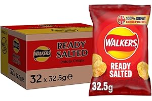 Walkers Ready Salted Crisps 32.5g (Case of 32)