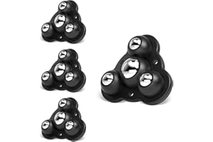 TRVL FIELDER Ruote girevoli autoadesive per mobili, ruote girevoli in acciaio universale da 2,4”, capacità di carico 13 kg per ruota, ruote migliorate per elettrodomestici da ufficio e cucina (con 4 cuscinetti a