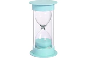 Toirxarn sablier minuterie 5/10/15/30/60 Minutes, sablier de sécurité Enfant, Assistant de Gestion du Temps, Cadeau créatif,15 Minutes pour la décoration du Salon et du Bureau, Vert Macaron