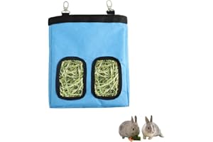 SHIGKEU Rabbit Hay Feeder Bag Hay Bag Hanging Feeder Hanging Feeding Hay for Small Animals 600D Oxford Cloth Fabric