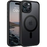MADNOVA iPhone 13/14 İ&ccedil;in Telefon Kılıfı Magsafe ile Uyumlu Kamera Korumalı Mat Şeffaf G&ouml;r&uuml;n&uuml;ml&uuml; Telefon Kılıfı (Siyah)