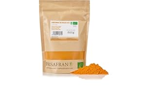 FRISAFRAN | Curcuma in polvere BIO 500g | Digestivo | naturale | Polvere radice di curcuma | macinata | cibo bio | integratore | Curcuma-pura | senza additivi | Origine India