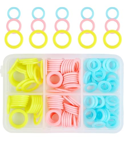 12 Marqueurs De Mailles Aluminium - Tricot Et Crochet - 6 Tailles