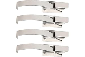 SAGASAVE 4 chiusure a leva in acciaio inossidabile, lunghezza 100 mm, morsetti a clip con gancio in acciaio a molla, chiusure a leva per moquette per scatola attrezzi, baule, anta, baule porta attrezzi