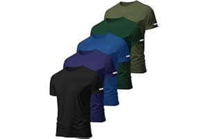 Hioutdoor Sport Tshirts Herren Für 3 Or 5er Pack Funktionsshirt Fitness Kurzarm Männer Atmungsaktiv Schnelltrocknend Trainingsshirt Laufshirt Kurzarm Bodybuilding