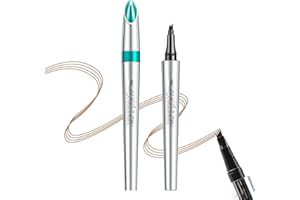 SOWBUD Eyebrow Pencil, 4-Tip Waterproof Sweat-proof Brow Pen, Long-Lasting Smudge-Resistant 3D Microblading Brow Tint Pen for Brow Beginners Beauty Makeup Stays on All Day Looking Matte Effect (Light Coffee)