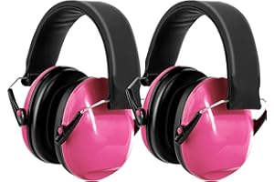BraveKoi Gehörschutz Kinder 2er-Set, ohrenschützer kinder lärmschutz kopfhörer leicht verstellbar, faltbar,Komfortabler Gehörschutz, Für Autismus, Schlafen, Lernen, ADHS, Feuerwerk, Konzert (Pink)