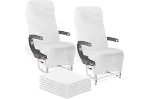 LAINRREW Lot de 6 housses de siège jetables en tissu non tissé pour avion, train, bus, voiture, avion, bureau, cinéma