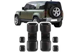 PIUGILH Auto Geräuchertes Rücklicht Abdeckung Geeignet für Land Rover Defender 90 110 2020-2022,Heckleuchte Rauchschwarz Gehäuse für Defender Außen Trim Zubehör