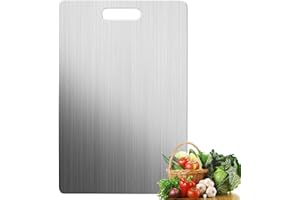 STFYUG Tagliere in Titanio per Cucina, Tagliere Acciaio Inox, Tagliere Titanio, Tagliere in Acciaio Inox Alimentare, Tagliere in Titanio, Tagliere Inox per Carne, Frutta, Verdura (1)