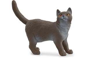 schleich FARM WORLD | Kot brytyjski krótkowłosy 13973 | Figurka farma schleich | Realistyczne figurki zwierząt | Pomysł na prezent dla dzieci | Zabawka farma od 3 lat | 2 x 6 x 4 cm