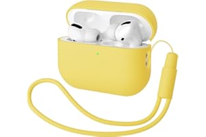 Mocarheri Kompatibel mit Airpods Pro 2 Generation Hülle 2022, Ultra-dünnes, Silikon Stoßfeste Weiches Schutzhülle für Airpods Pro 2, Voller Schutz für Airpods Pro 2 Case Cover (Gelb)