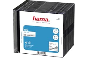 Hama Slim CD Cases | Pack of 20 | Transparent