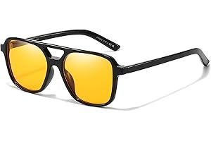 LVIOE Blue Light Blocking Glasses, Orange Lens with Teardrop Double Bridge Frame, Blue Light Protection, Ideal for Gaming, Computers, Phones