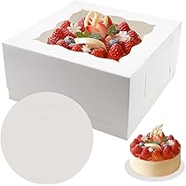 4 Scatole Per Torte 12 Pollici Con Vassoio - Portatorte In Cartone Bianco Per Eventi E Regali - Foto 3