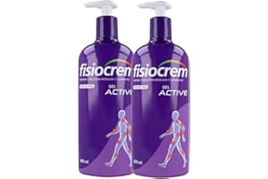 Pack 2x FISIOCREM GEL ACTIVE | 600ml | Preparación Músculos y Ligamentos | Vida cotidiana o ejercicio físico | Crema Masaje | Melaleuca, Árnica, Hypericum Perforatum, Calendula | Formato familiar