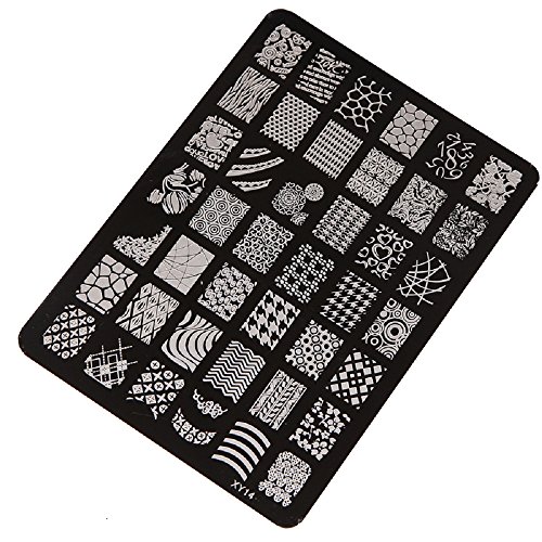 Nails Design, Internet Nail Stamping Printing Plate Image Stamps Plate Nail Art Decor Manicure 001