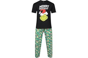 EX UK STORE Mens The Grinch Christmas Pyjamas PJ Set Festive Night Wear Xmas M to XXL New