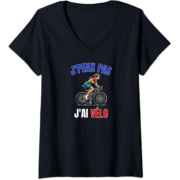 T-Shirt J'peux Pas J'ai Vélo - Cycliste Humoristique Pour Homme Et Femme