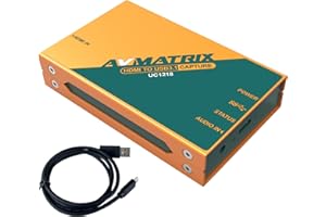 Avmatrix UC1218 Video Recording for Live Stream HDMI Signal via USB 3.1GEN1 for Graphics Recording Video Resolution, Supports up to 1080P 60Hz, Plug and Play (UC1218)