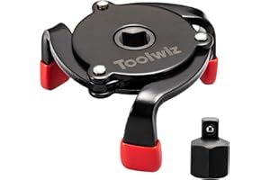 Toolwiz Llave Filtro Aceite Coche 60mm - 98mm Regulable 3 mandíbulas Herramienta de Extracción del llave para Filtro de Aceite