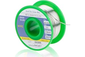MAKERFIRE Soldering Wire 0.8 mm Lead-Free – Corred Solder Rosin Low Melting Core Soldering Wire Lead Wired Sn99.3 Cu0.7 50 g