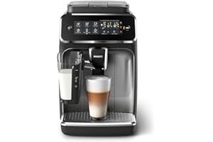 PHILIPS DOMESTIC APPLIANCES PHILIPS 3200 Series Bean-to-Cup Coffee Machine - LatteGo Milk System, 5 Coffee Varieties, Intuitive Touch Display, 100% Ceramic Grinders, Silver (EP3246/70)
