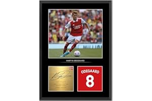 S STEEN Signed Martin Ødegaard A4 Photo Display With Frame Included | Gift For Football Fans | Gift For Martin Ødegaard Fans | Football Memorabilia | Football Gift | Signed Football Pictures