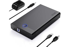 SSK Czytnik zewnętrznej obudowy dysku twardego SATA SSD/HDD do 20 TB, USB 3.0, obsługuje UASP Trim