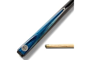 BAIZE MASTER Silver Series 42 Inch BLUE CONQUEST Junior Kids Short Snooker Pool 2pc Ash Cue with 9.5mm Layered Tip