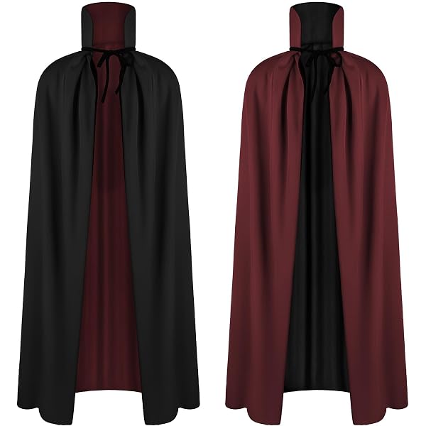 Mantello Nero Lungo Con Cappuccio Per Halloween, Perfetto Per Strega, Vampiro O Mago – Accessorio Da Brivido Per Feste E Cosplay - copertina