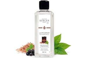 Maison Berger – Recarga Lampe Berger Esprit de Patchouli 500 ml – Pachulí y sándalo – Fragancia Amaderado intenso – Fabricado en Francia