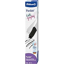 Penna Stilografica Pelikan Twist - Tratto Medio Nero - Ergonomica Per Destri E Mancini - Punta Acciaio - Foto 5
