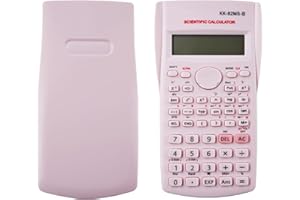 DAKEXIONG KK-82MS-D Calculatrice Scientifique Portable avec 240 Fonctions Affichage à Deux Lignes pour Fournitures de Rentrée Scolaire,Étudiants,Enseignants,Affaires,Bureau,Maison(Rose)