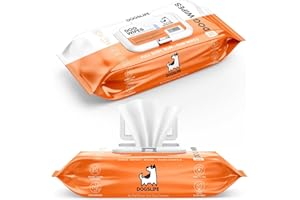 DOGSLIFE Gentle Baby Powder Scent Dog Grooming Wipes | Quick & Easy Cleaning For Bums, Body, Paws, Eyes & Ears! 100 Hypoallergenic Easy Cleaning Wipes | Deodorising & Antibacterial Cleansing